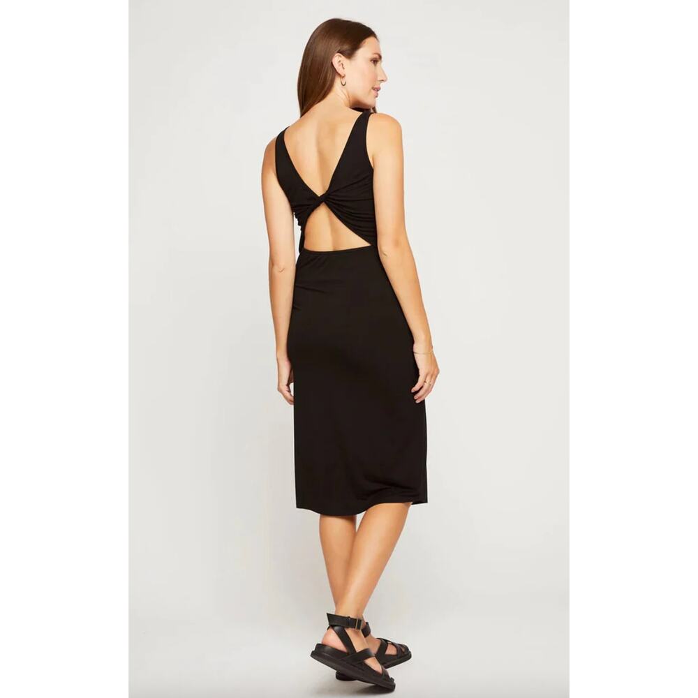 Gentle Fawn Larissa Twist Dress in Black Size Small